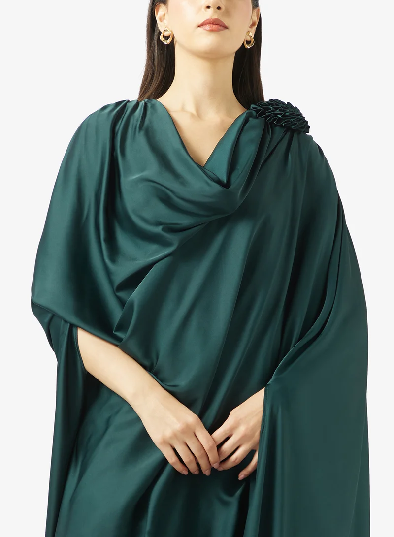 Golden Apple  Vneck With Flower Design Dress for Women | Best Price UAE
